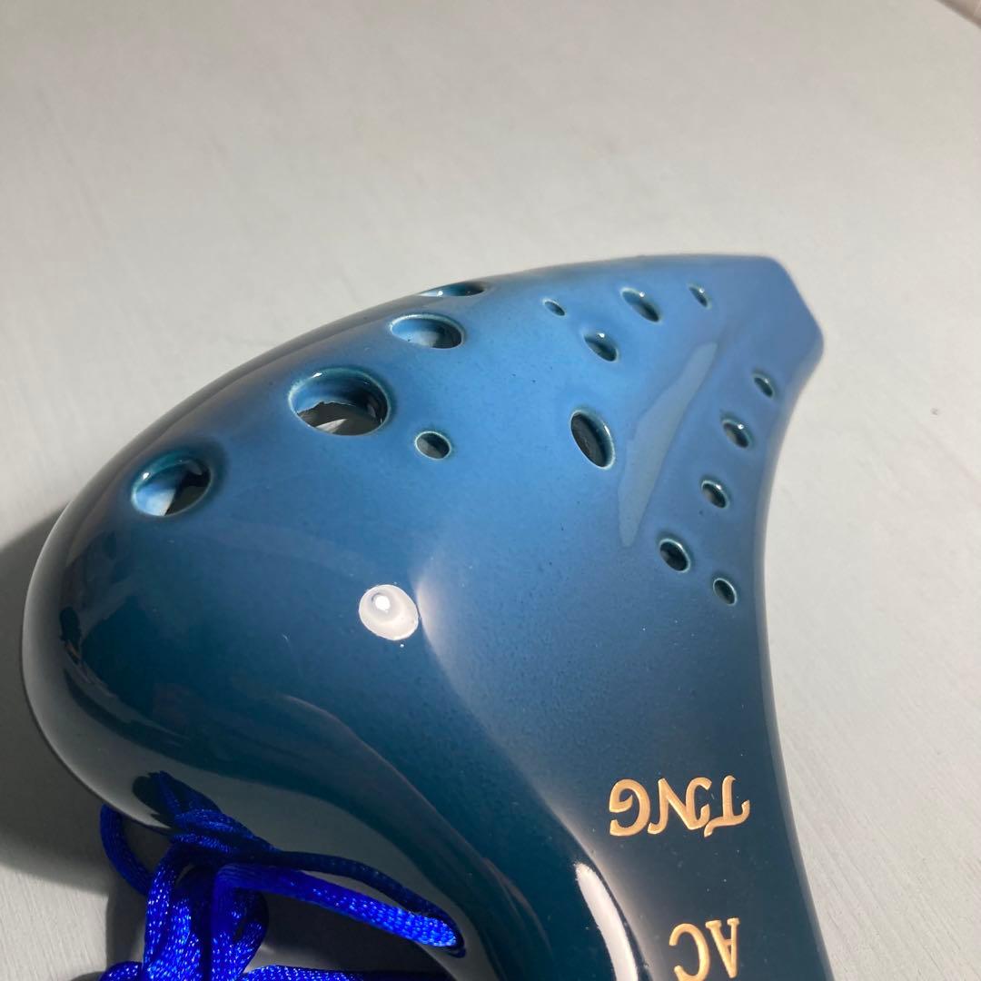 【新品未使用】TNGオカリナ ダブル アルト C管 グラデーションブルー 青