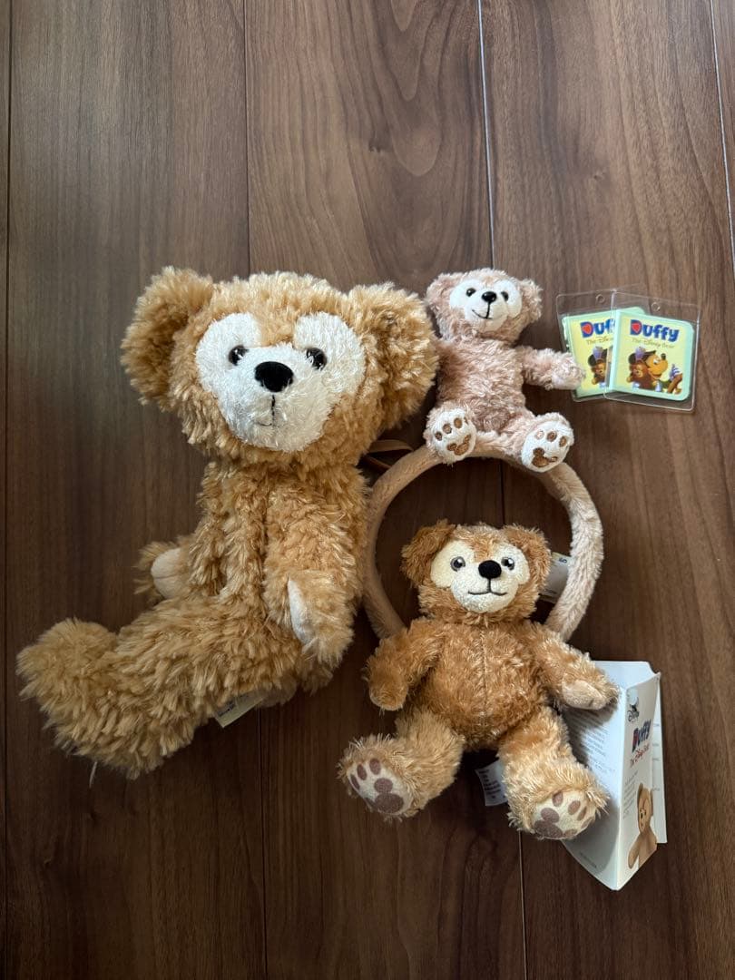 香港ディズニーランド限定ダッフィー おすわりカチューシャなど3点セット