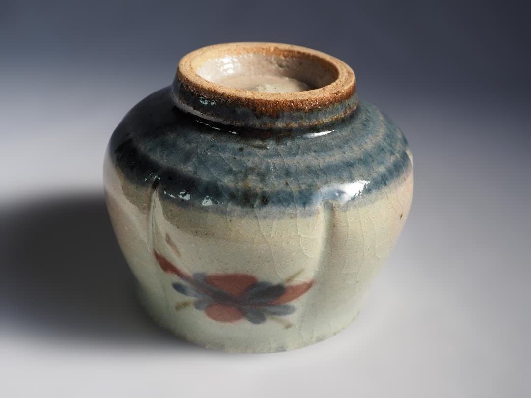 河井武一造『瓜形茶碗』（共箱）＊河井寛次郎甥