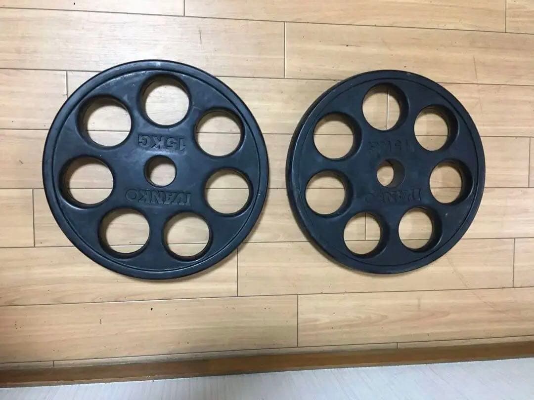 ② IVANKO イヴァンコ ラバー プレート15kg x 1枚 穴径50mm