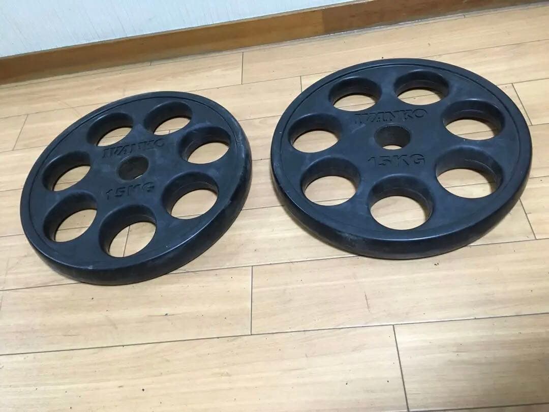 ② IVANKO イヴァンコ ラバー プレート15kg x 1枚 穴径50mm