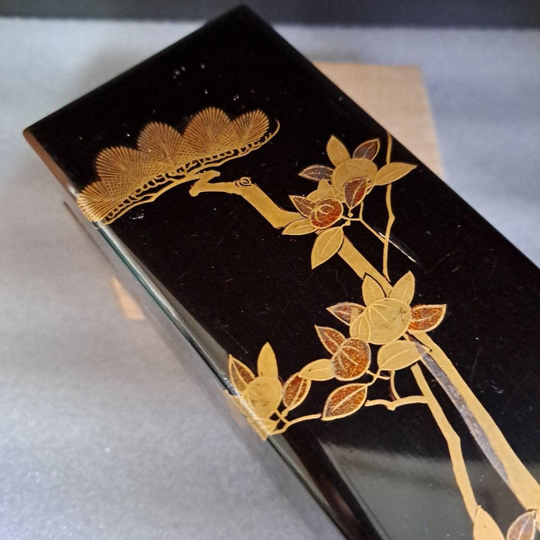 Jun  お値下げ中　　古美術　江戸中　装飾品箱　かんざし箱　極上金彩