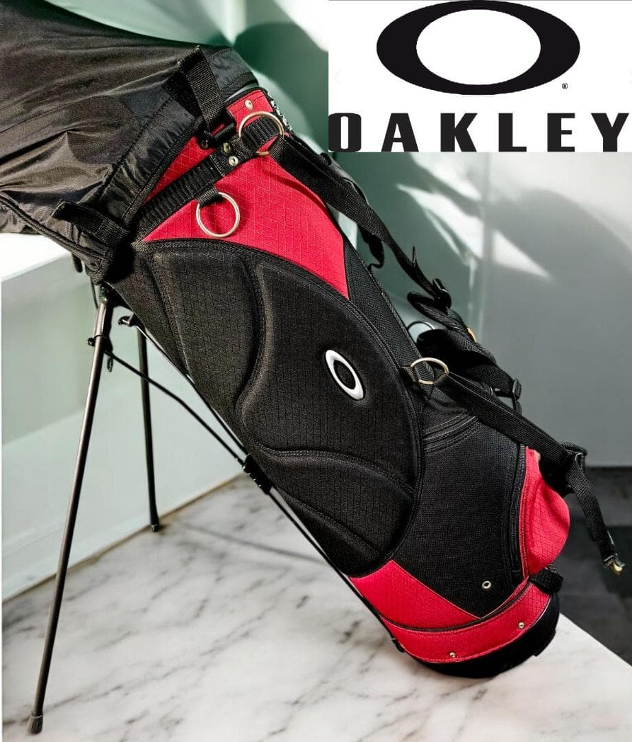BOU送料無料/超美品　Oakley スタンドキャディバッグ 黒/赤