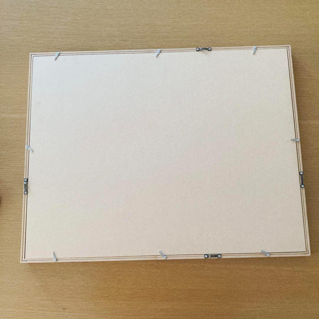 【相笠昌義】夏冬・こども図 P0号✕2枚 直筆サイン 額入り