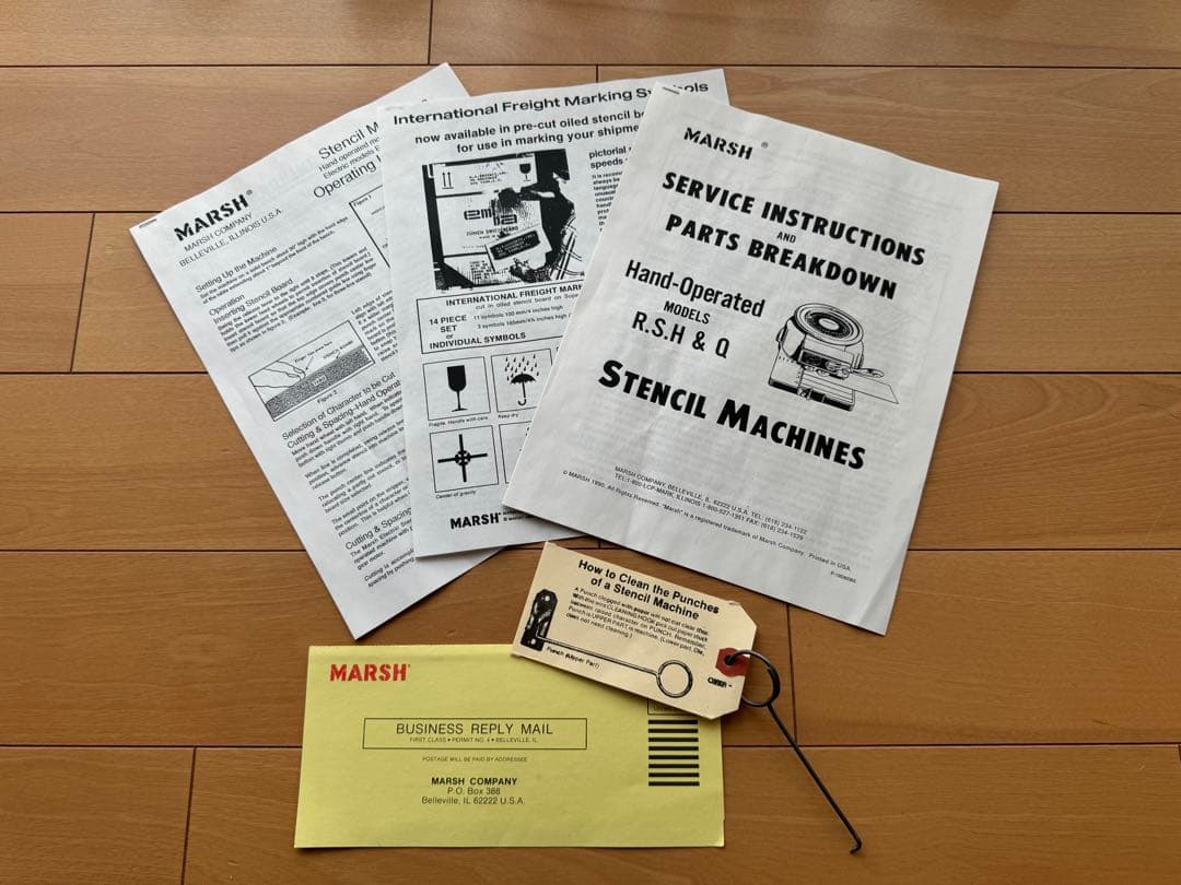 MARSH社製 ステンシルマシン 3/4インチ アイボリー 美品 世田谷ベース