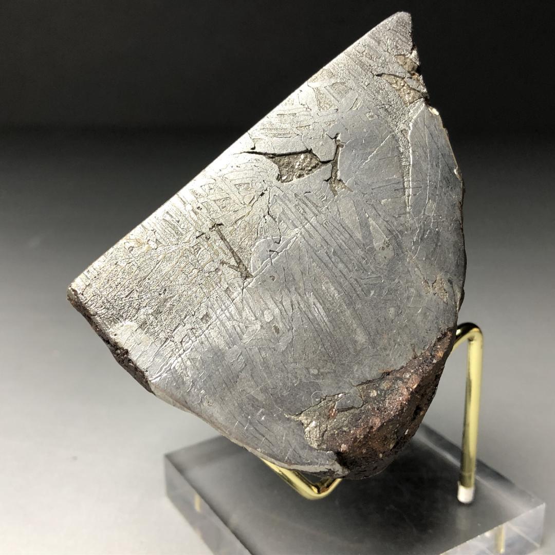 アルタイ隕石 鉄隕石　外皮付き隕石　エンドカット　原石　重さ約553ｇ