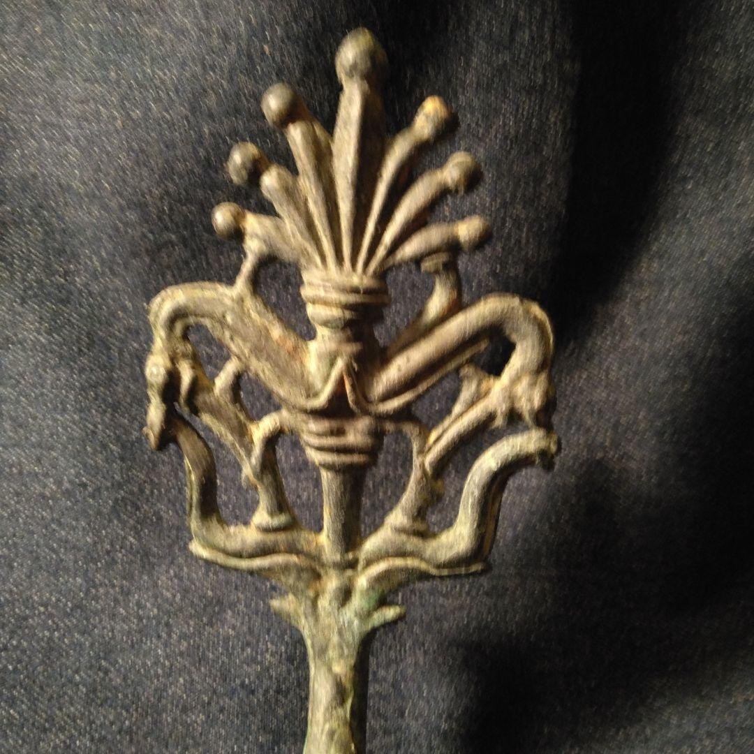 青銅製アンティーク雑貨　外国製灯火器　ランプ