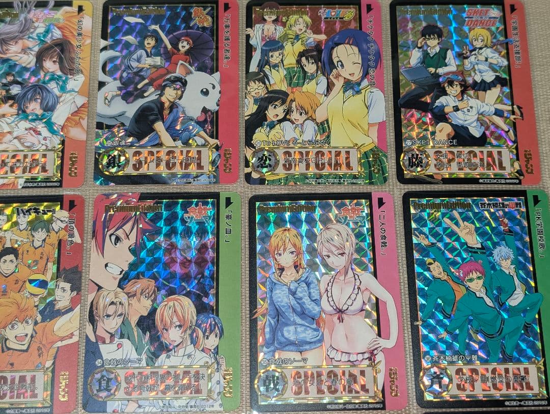 少年ジャンプ　プリズムキャラクターカード　54枚スリーブ入りセット②