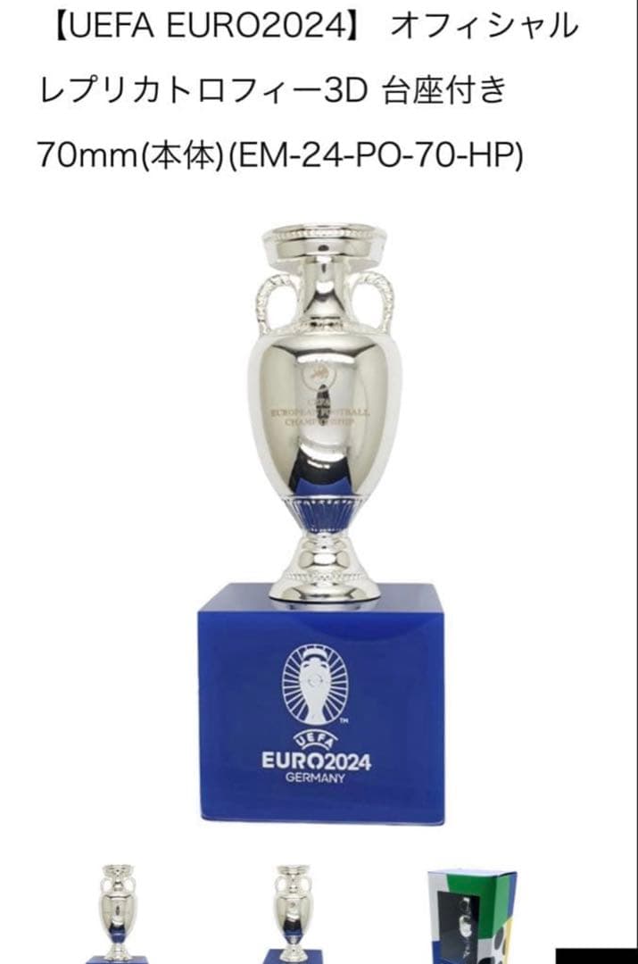UEFA EURO2024 オフィシャルレプリカトロフィー　キーホルダー　セット