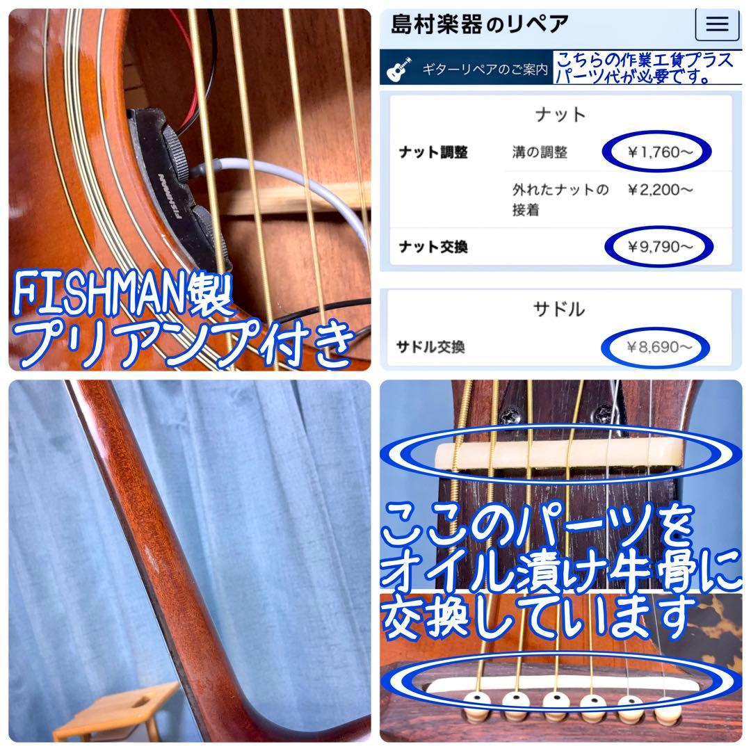 【牛骨☆エレアコ】ヤマハ！LL-11BE【弾き易く調整☆新品弦】