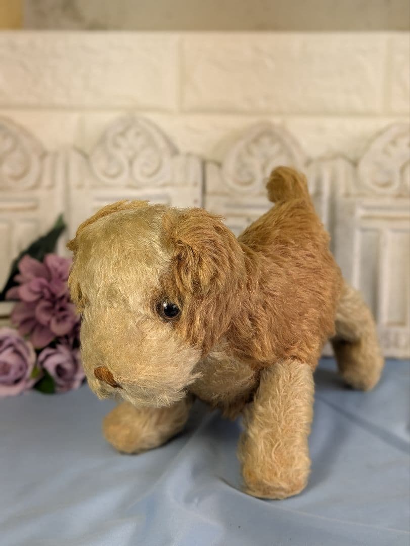 アンティーク ドイツ製 犬 ぬいぐるみ 横幅３０cm