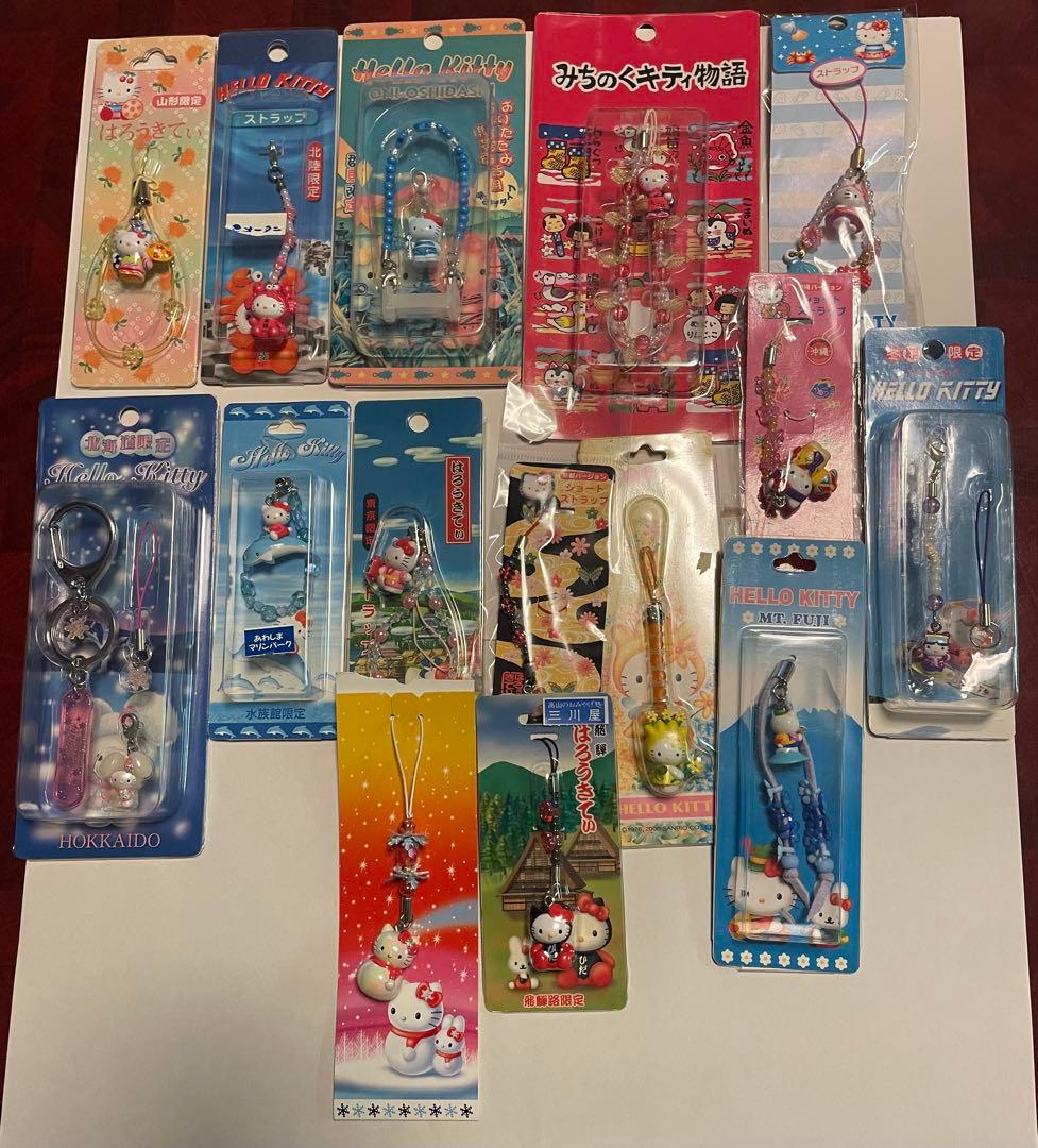 合馬公式アカウント1  キティご当地根付けストラップ　まとめ売り　79個
