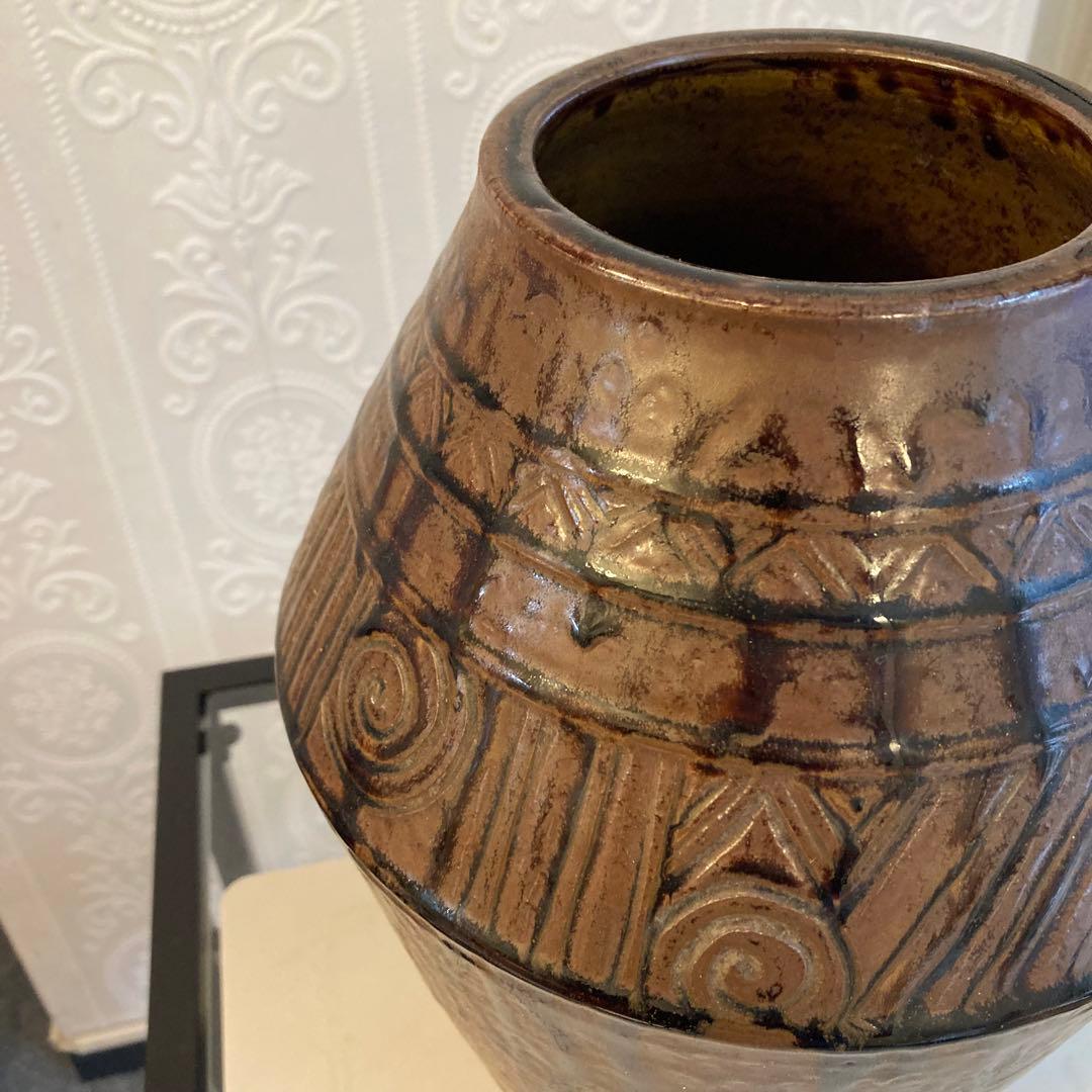 行基焼 行基窯 加藤博明 花瓶 壺 骨董 アンティーク