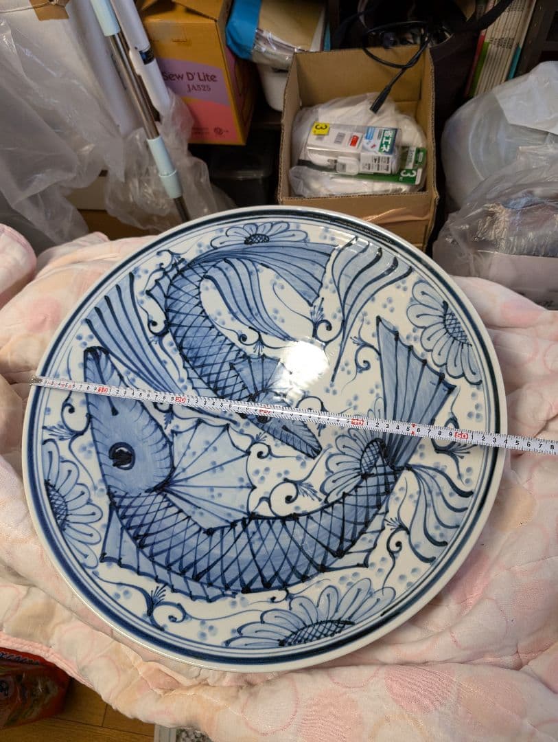 アンティーク染付大皿時代物