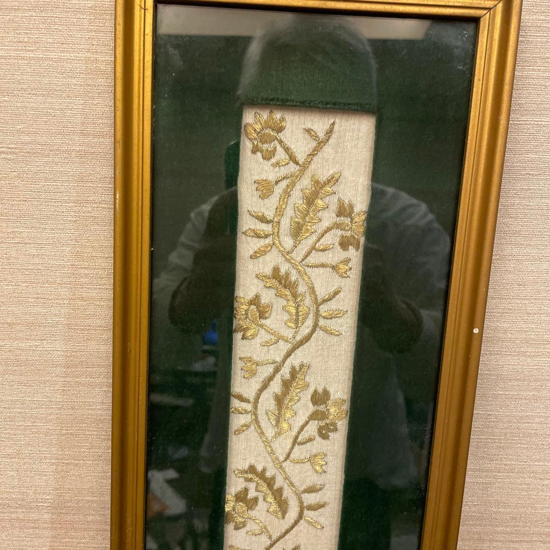 刺繍絵画　タペストリー　アンティーク