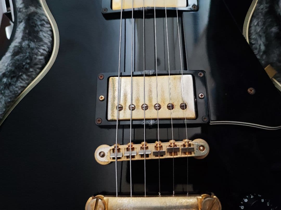 エピフォン　レスポールカスタム　ブラック　日本製　ギブソンヘッド