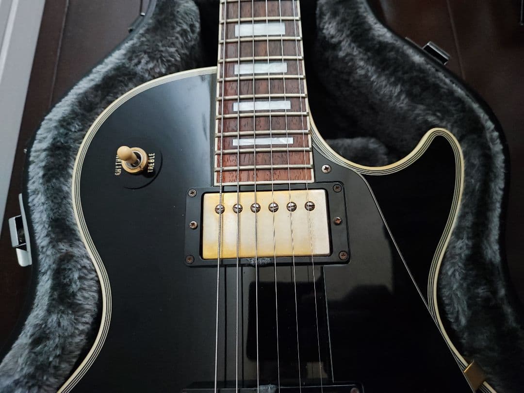 エピフォン　レスポールカスタム　ブラック　日本製　ギブソンヘッド