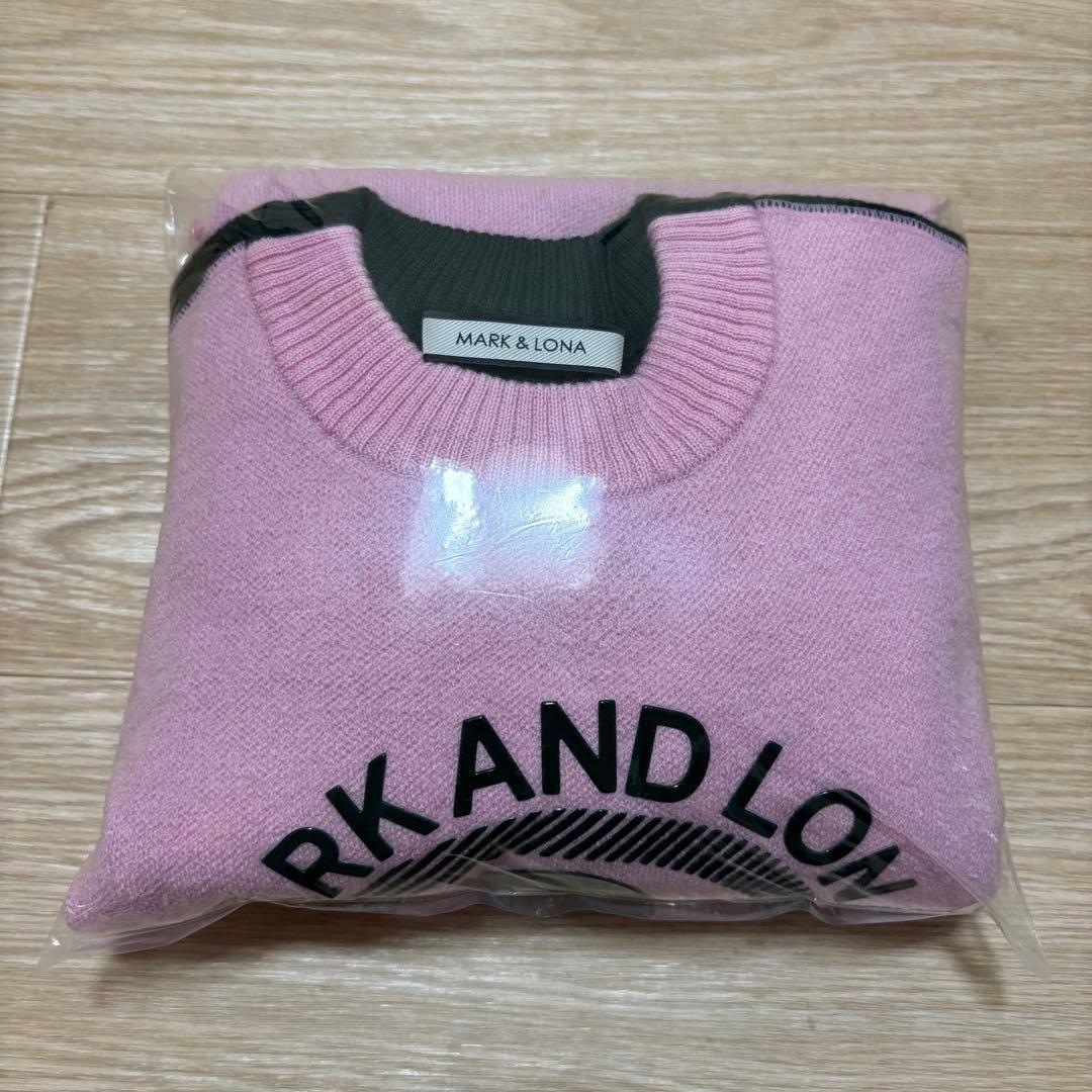 『美品』MARK & LONA ゴルフセーター ピンク&深緑