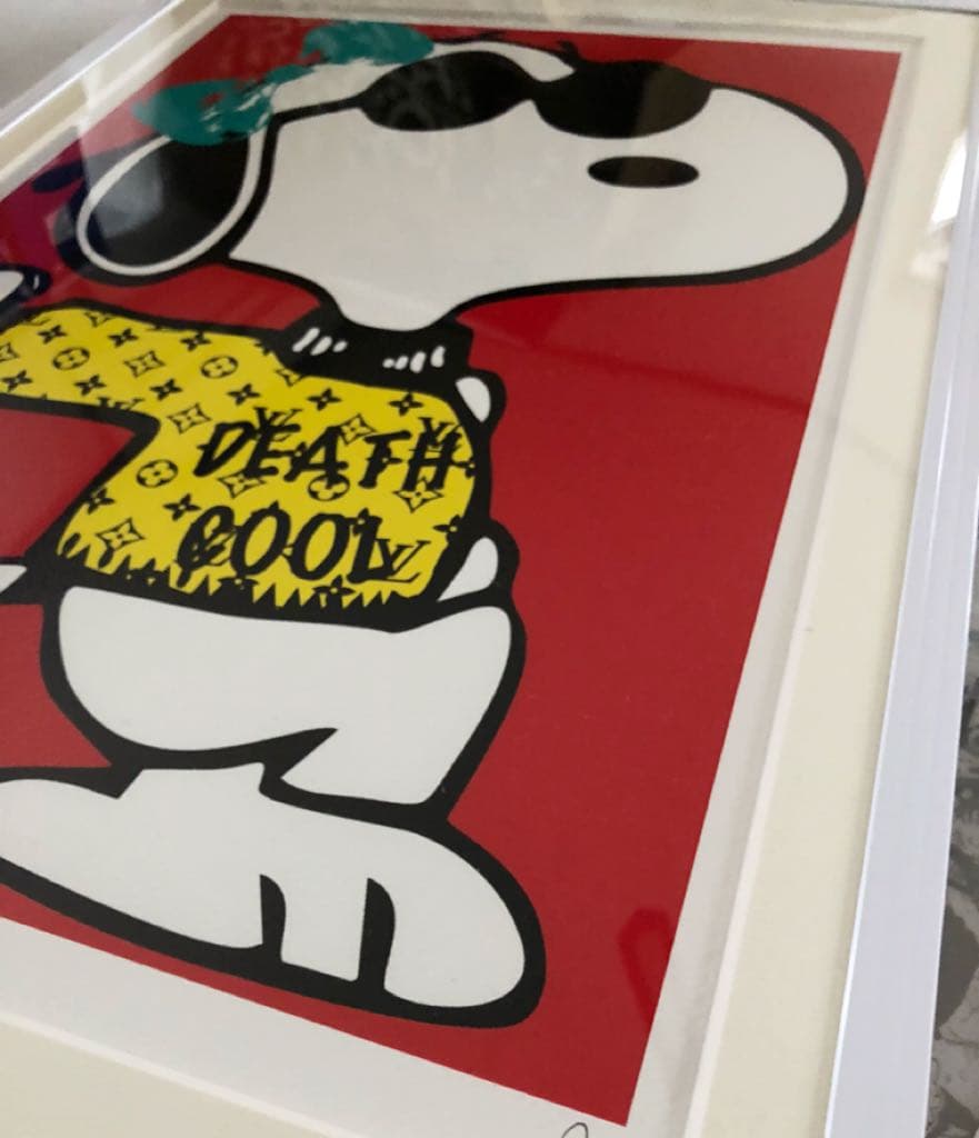 ホワイトフレーム 確認用 death nyc シルクスクリーン マット紙額装