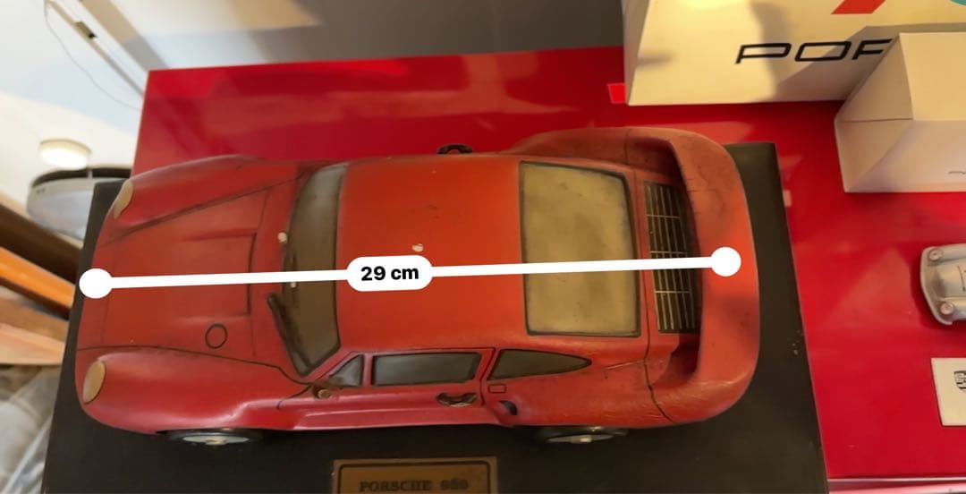 Porsche 959 モデルカー 赤　木製