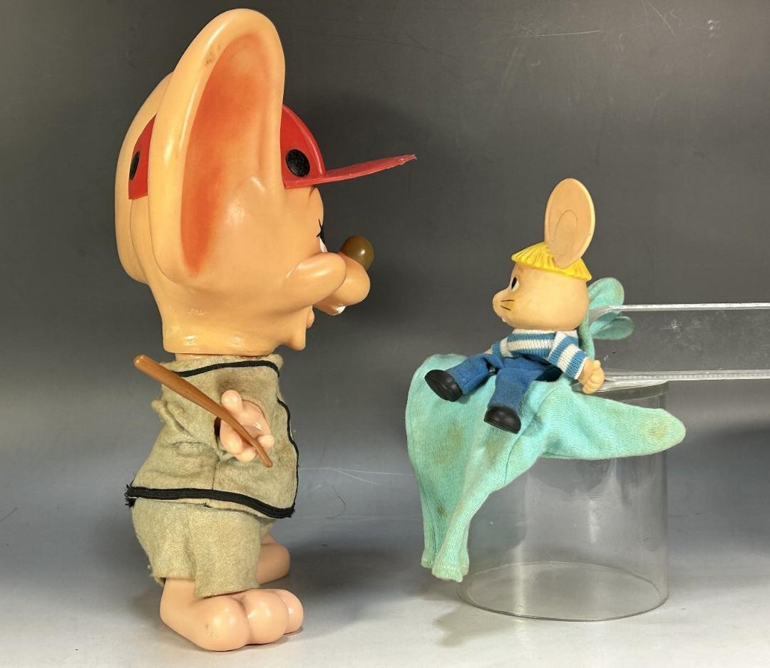 ７０年代　トッポジージョ 野球　ソフビ　貯金箱　指人形　ビンテージ　フィギュア