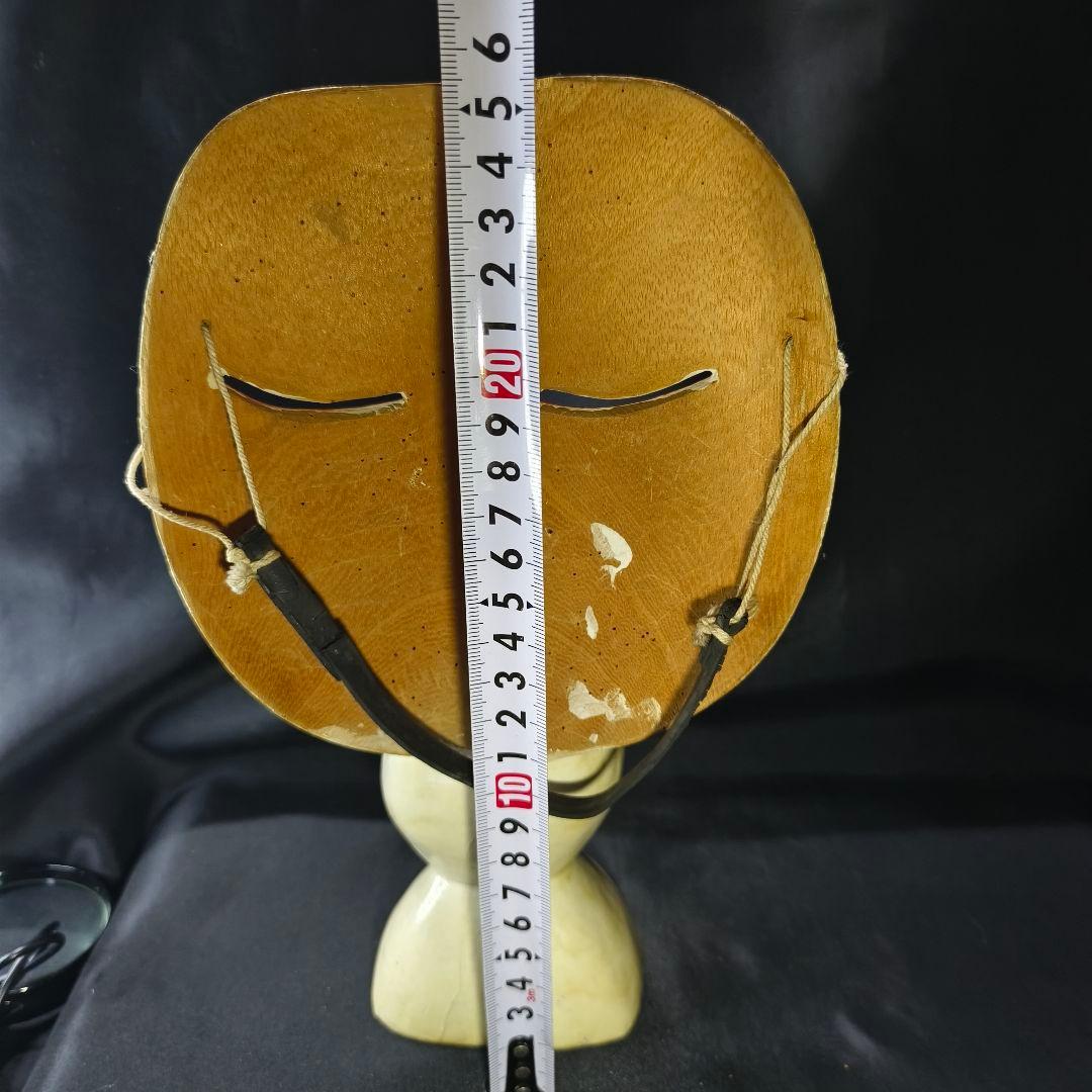 木彫りお面 時代物 手彫り 置物 旧家蔵出し コレクター放出美品 送料無料