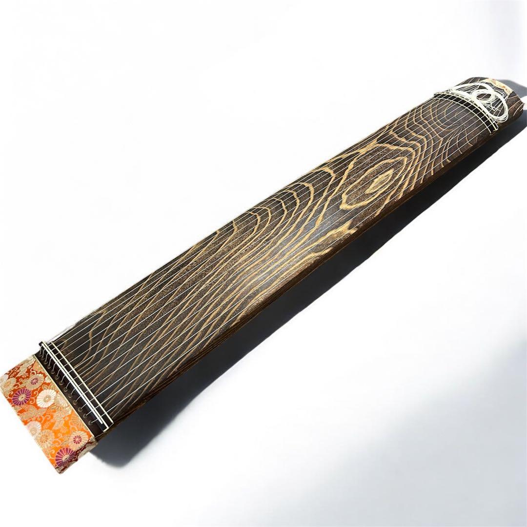 並甲 箏 13弦 銘なし 練習用 カバー付 ※割れあり　たのめる便