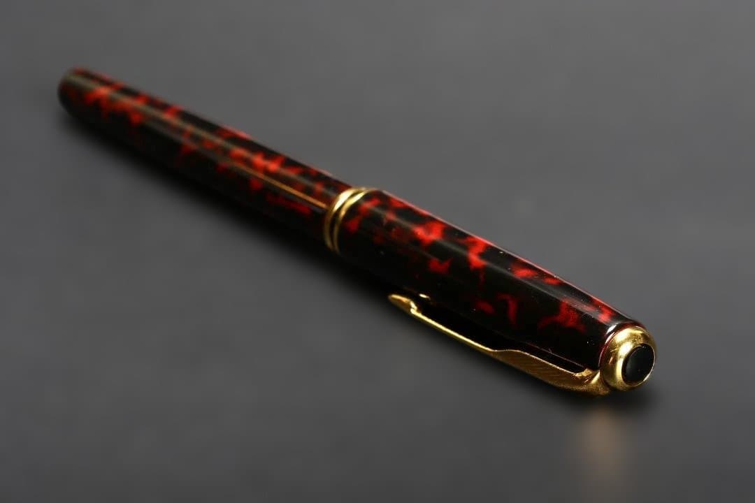PARKER パーカー SONNET ソネット 万年筆 18Kニブ 赤黒マーブル