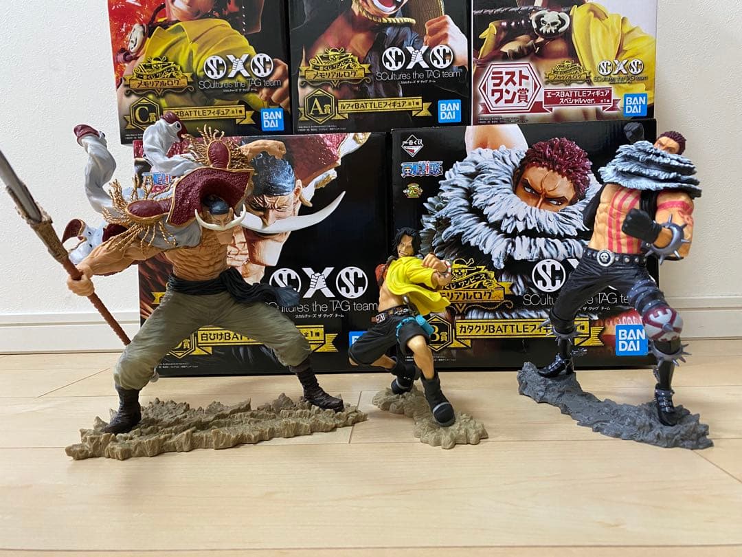 ワンピース　一番くじ　メモリアルログ　フィギュア　白ひげ　カタクリ　エース