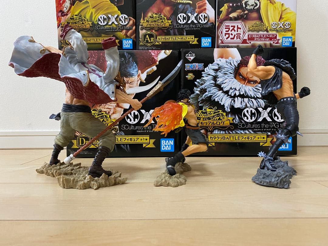 ワンピース　一番くじ　メモリアルログ　フィギュア　白ひげ　カタクリ　エース