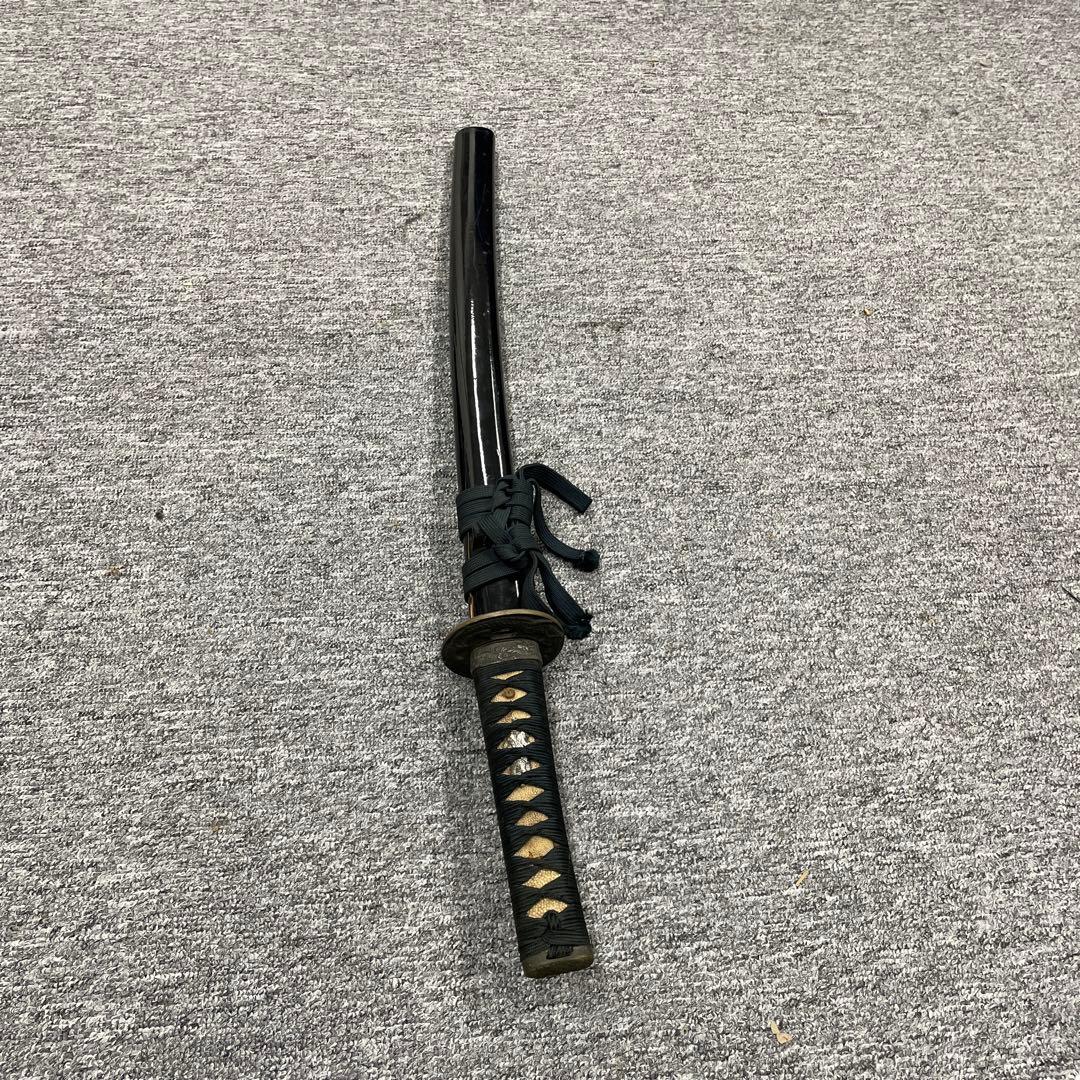 未開刃，模造刀、白鞘 刀 剣 長尺模造刀 模擬刀 刀 約65cm 黒鞘 布巻き柄