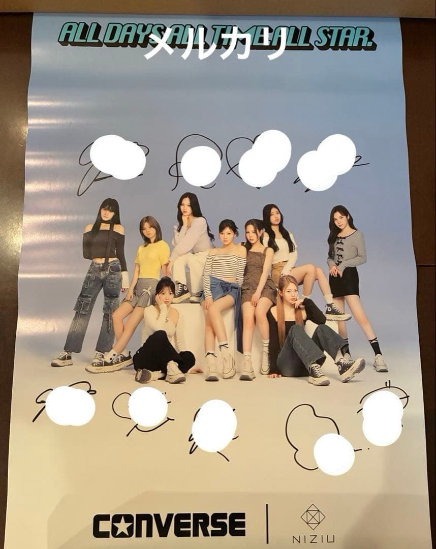 NiziU 直筆サイン入りポスター　CONVERSE