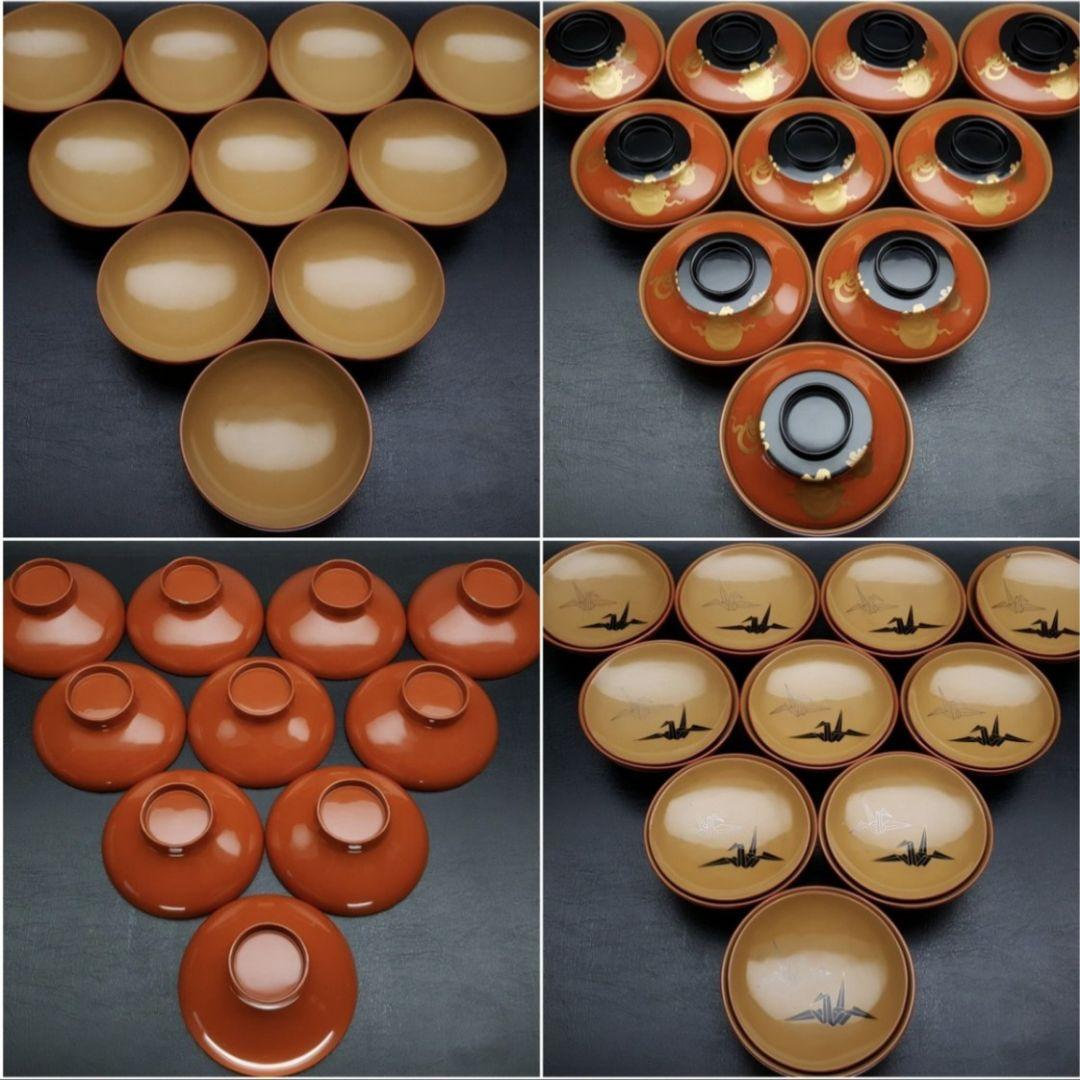 漆器輪島塗　菓子器セット 10個 木箱付き