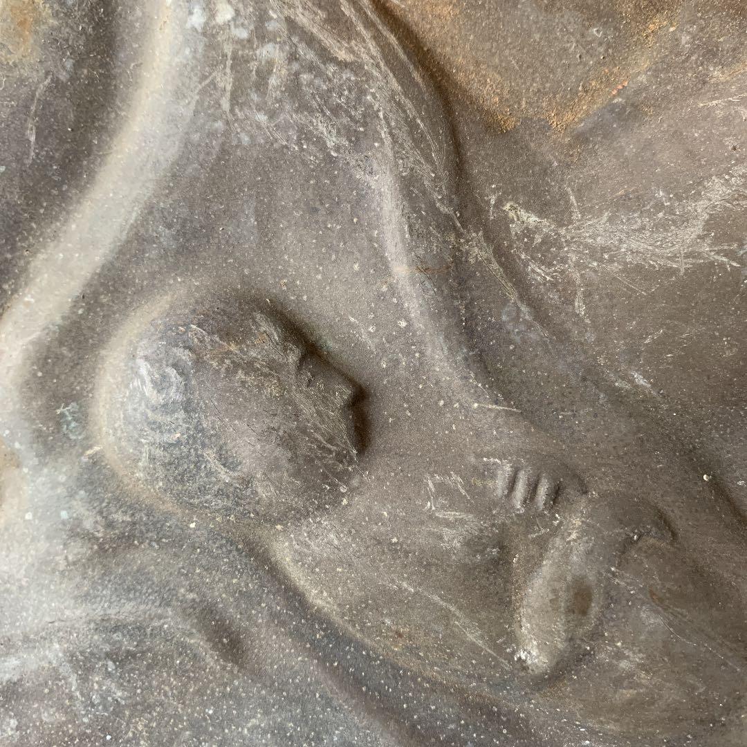 ブロンズ　レリーフ　聖母子像　マリア　キリスト　古道具　ブロカント