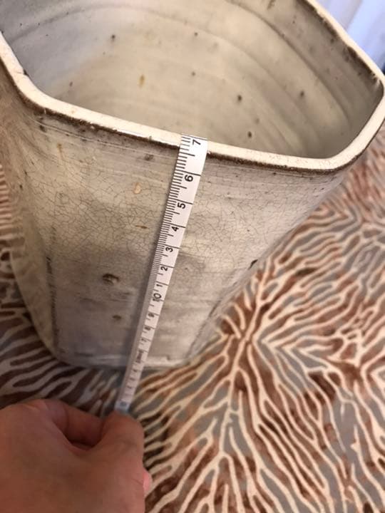 水指　茶道　茶道具　六角　骨董　陶器　日本美術