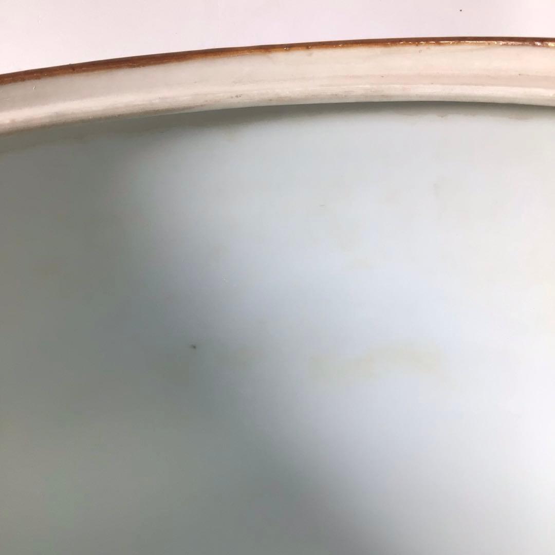 Ｒ５０６　水指　『平安　祥堂造』『染付山水風景文』『一重口水指』　木箱　茶道具