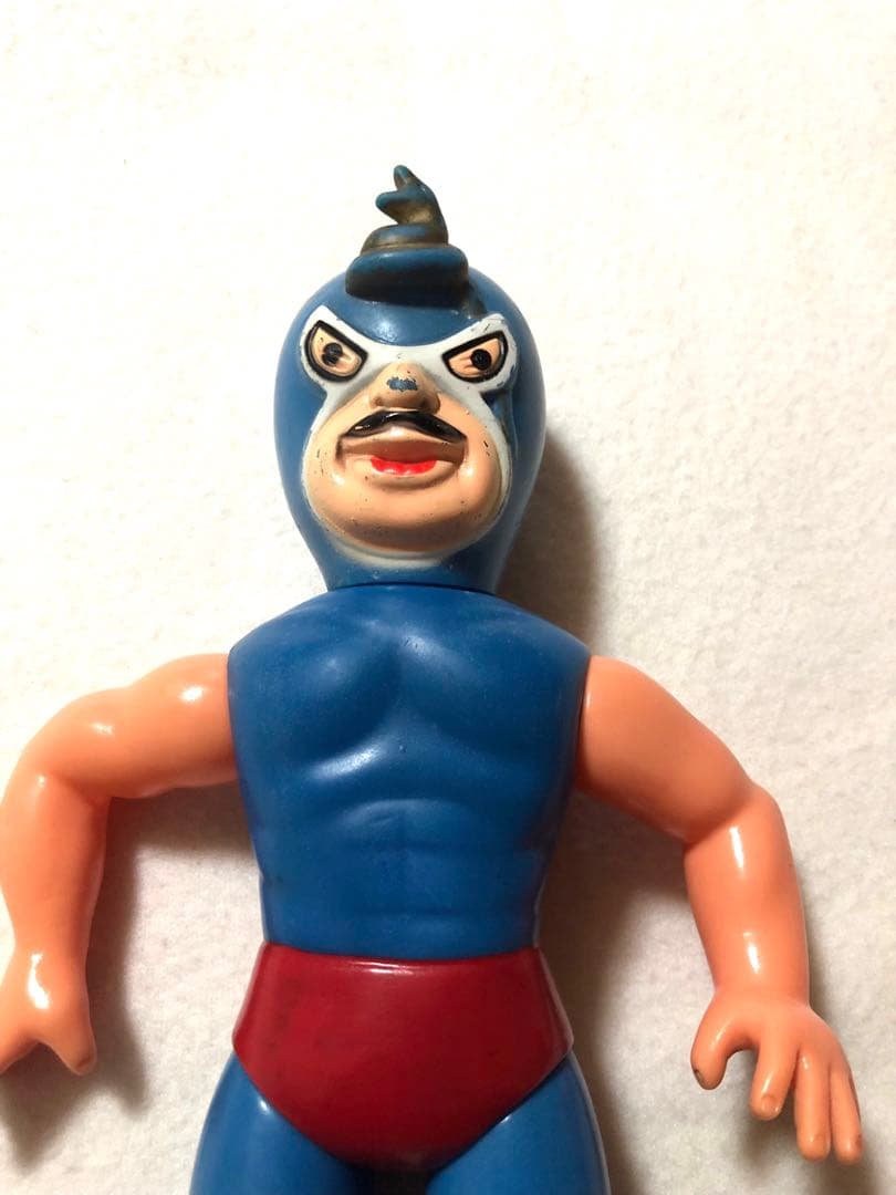 当時物 ソフビ 中嶋製作所 タイガーマスク ブラックバイソン 昭和 レトロ