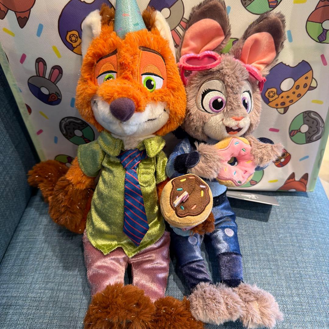 ディズニーストア　ズートピア　ぬいぐるみセット