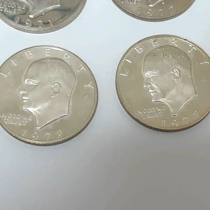 リ*)様 アメリカ1ドル硬貨 アイゼンハワー・ダラー 1971年・1972年 4