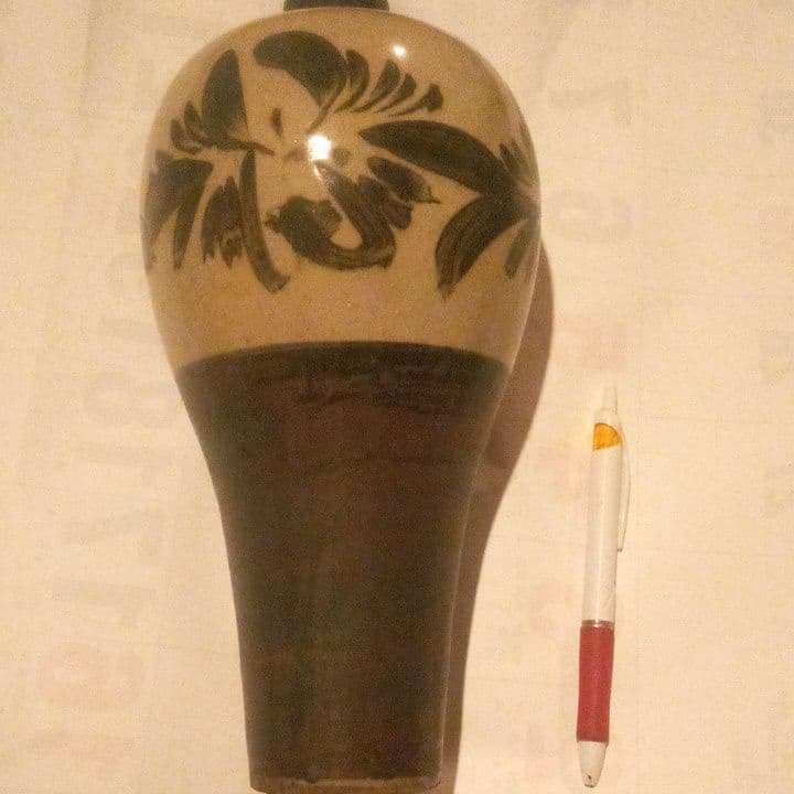 中国陶磁器　磁州窯　絵徳利