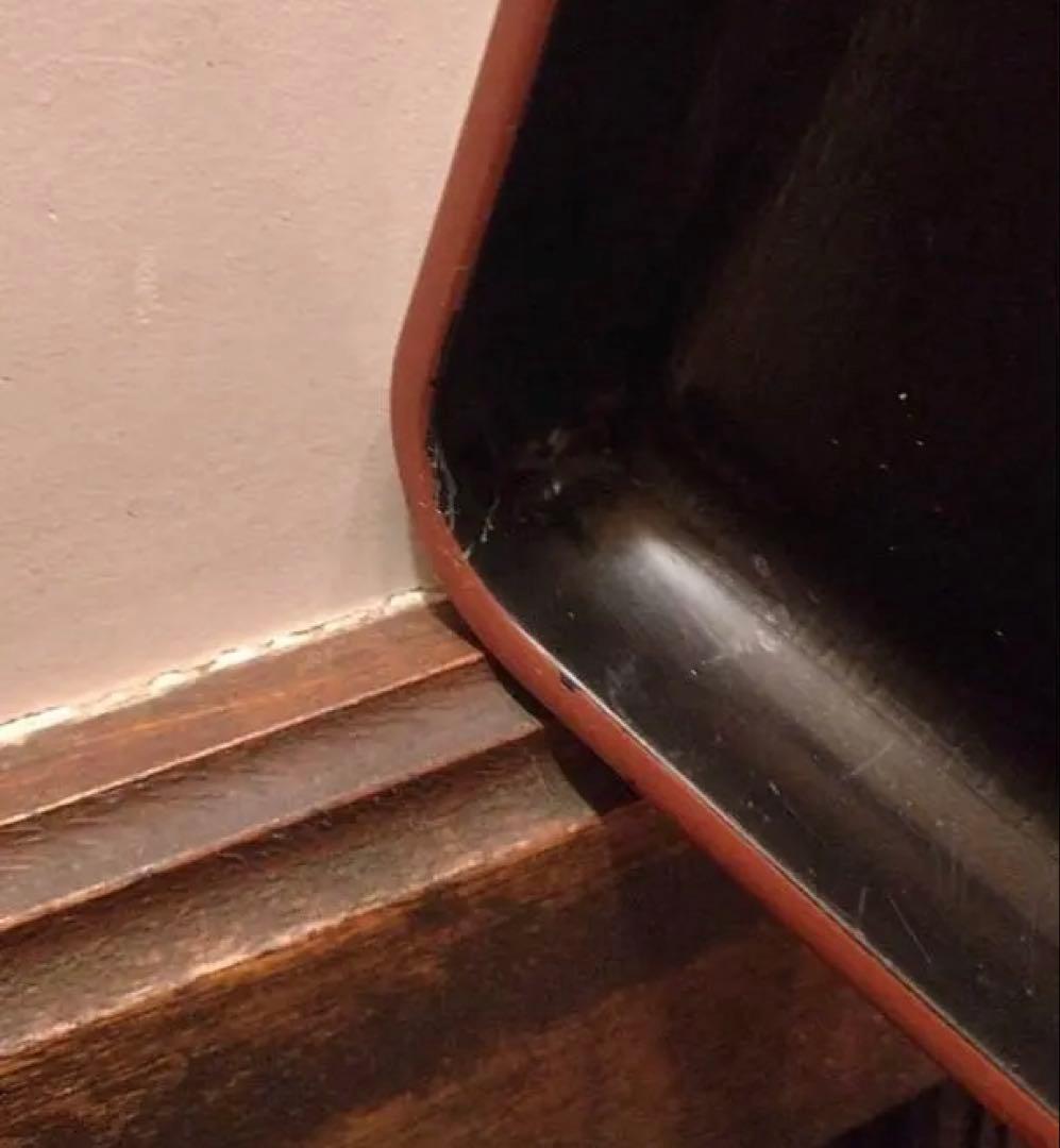 清流長手木目盆 黒天朱SL 漆器 膳 7枚セット