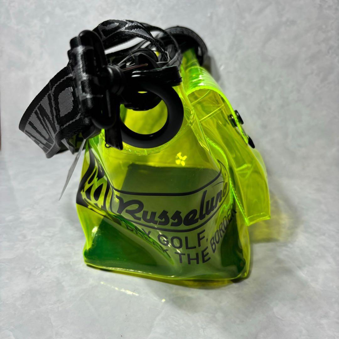 新品 ラッセルノ ゴルフ CLEAR CART BAG ラウンドバッグ イエロー
