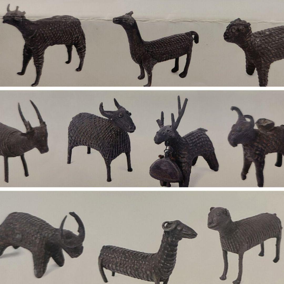 【アンティーク】インドの鋳造工芸品✨水牛のブロンズ像