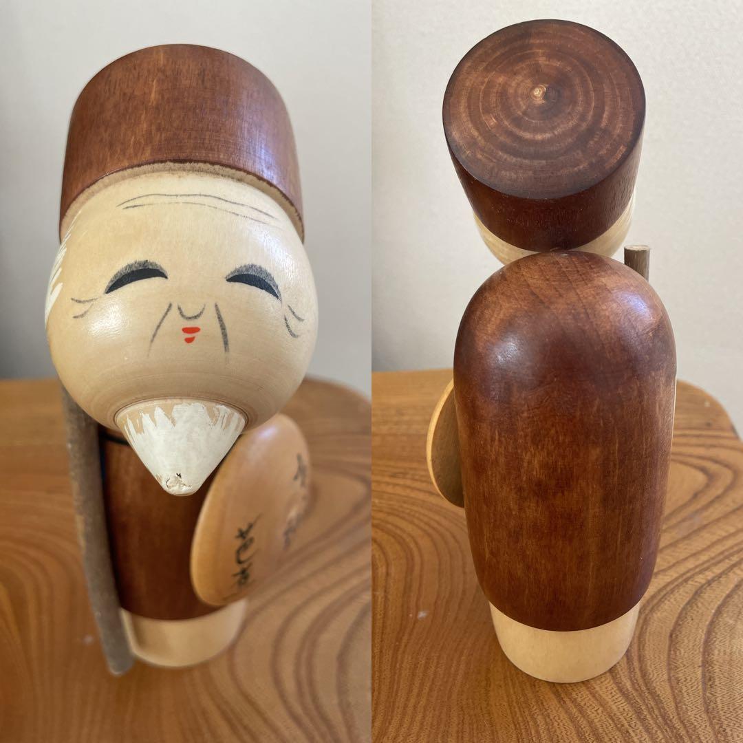 創作こけし　宮下はじめ作品6点　芭蕉　福笑いおじいちゃん・おばあちゃん