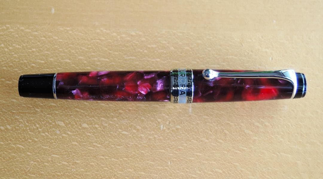 アウロラ AURORA オプティマ 万年筆 バーガンディＭ