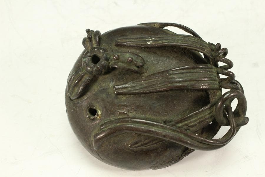 古銅 石草花 水滴 文房四宝(K-YC534)