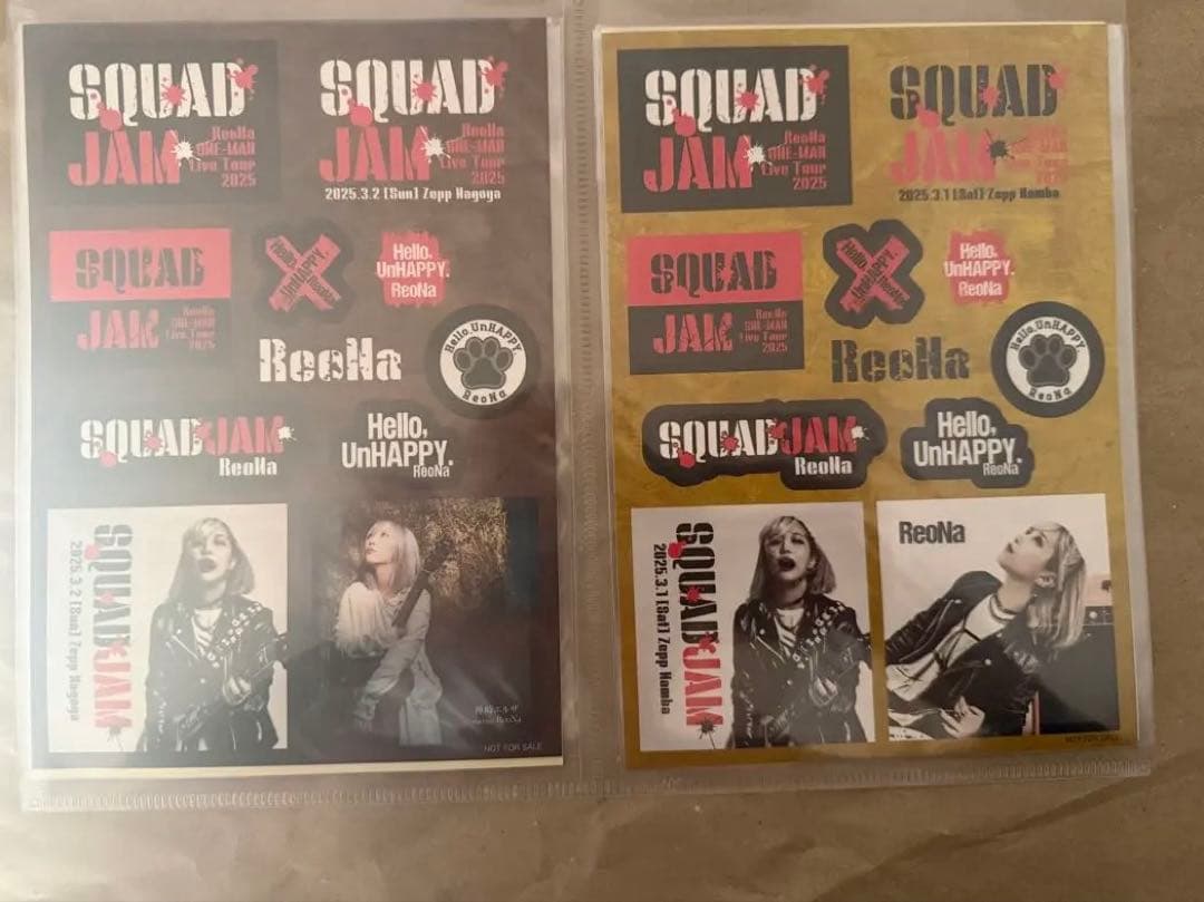 ReoNa SQUADJAM ピック＆ステッカー コンプリートセット
