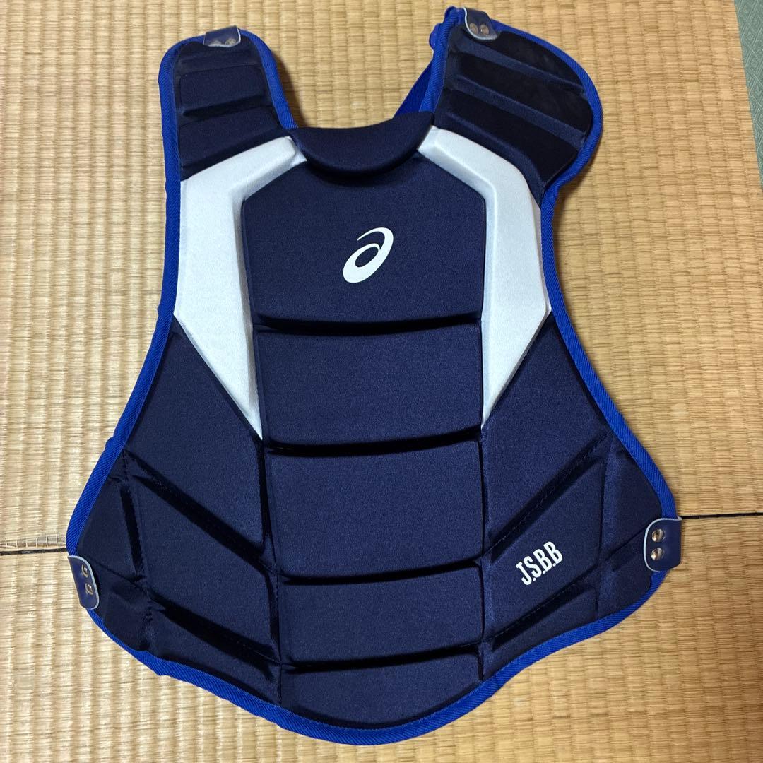 週末限値下asics ジュニア軟式野球キャッチャープログテクターネイビーJSBB