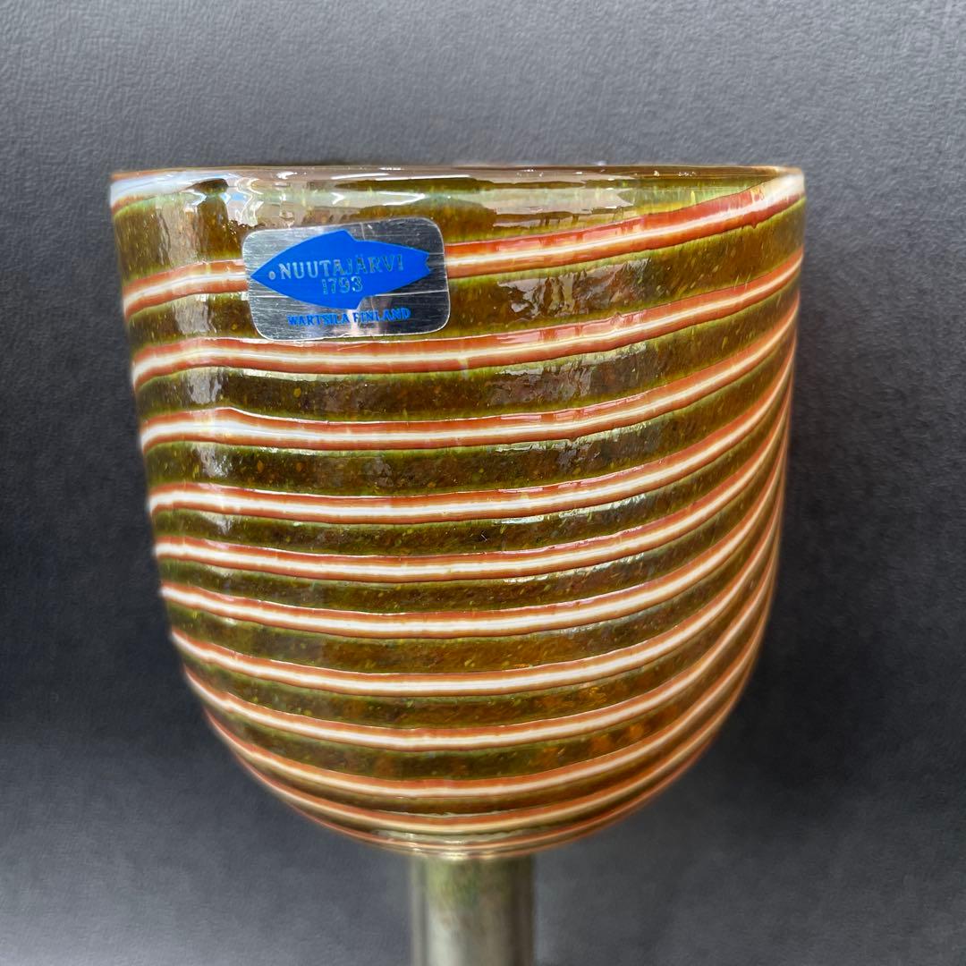 【E】✨希少品✨ヌータヤルヴィ　オイバトイカ　グラス　渦巻き模様　一点物