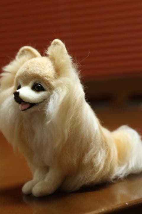 羊毛フェルト　ポメラニアン